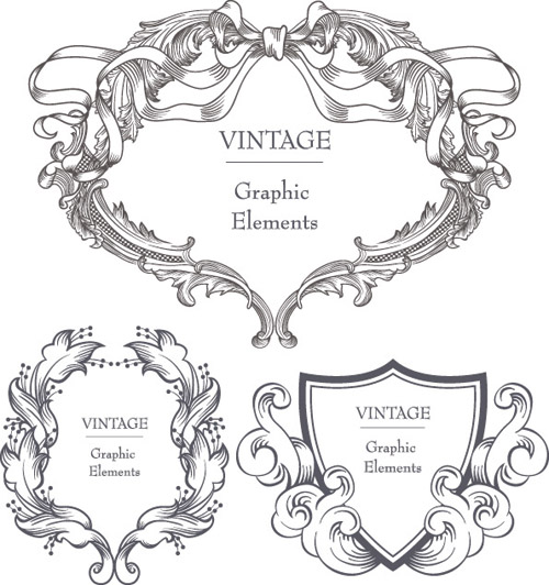 free vector Gorgeous classical pattern vector